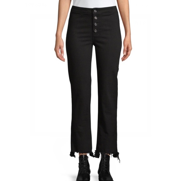 RtA Denim - NEW RTA BLACK DISTRESSED BUTTON FRONT JEANS